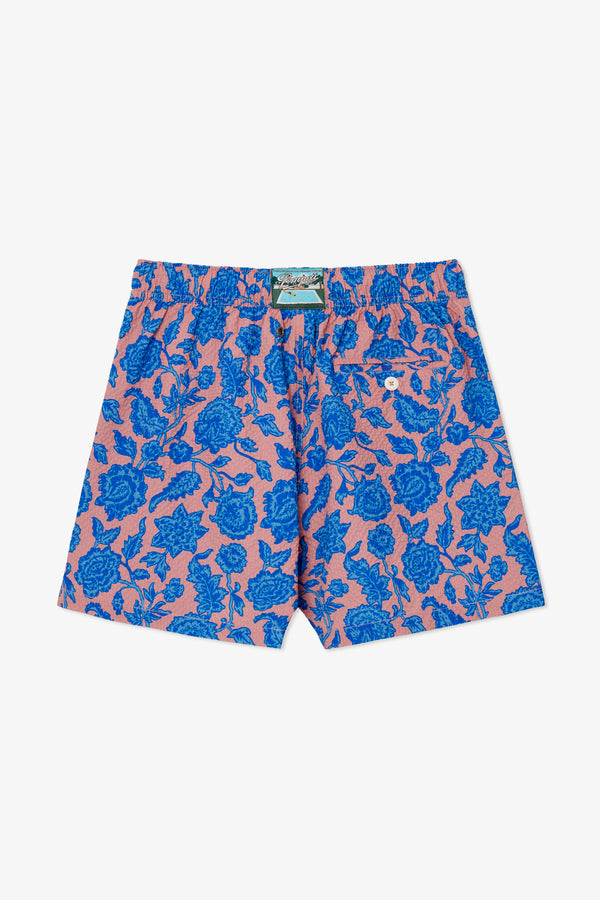 CORAL FLOWER SWIM TRUNKS