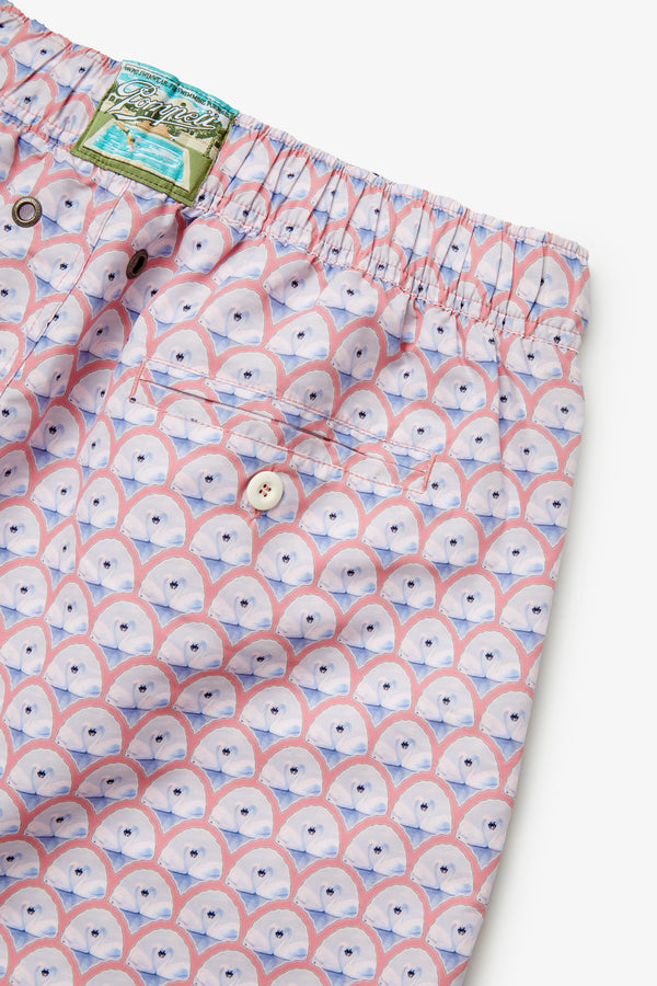 CORAL SWANS SWIM TRUNKS