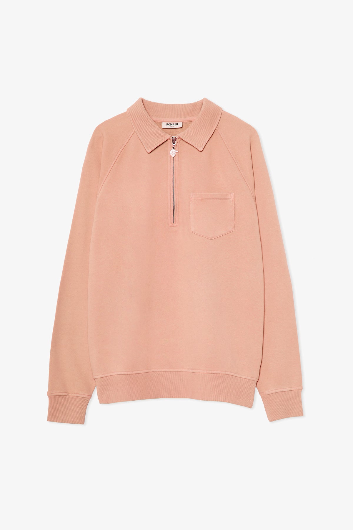 Sudadera con cremallera rosa oscuro