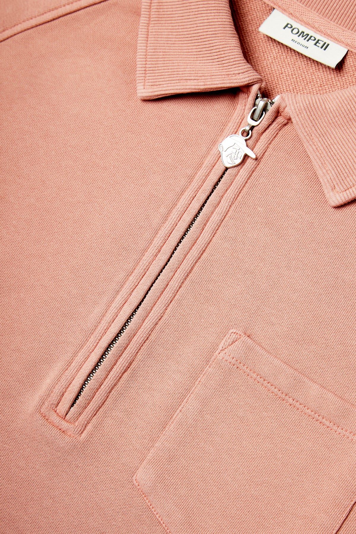 Sudadera con cremallera rosa oscuro
