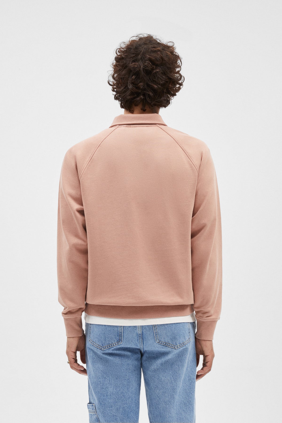 Sudadera con cremallera rosa oscuro