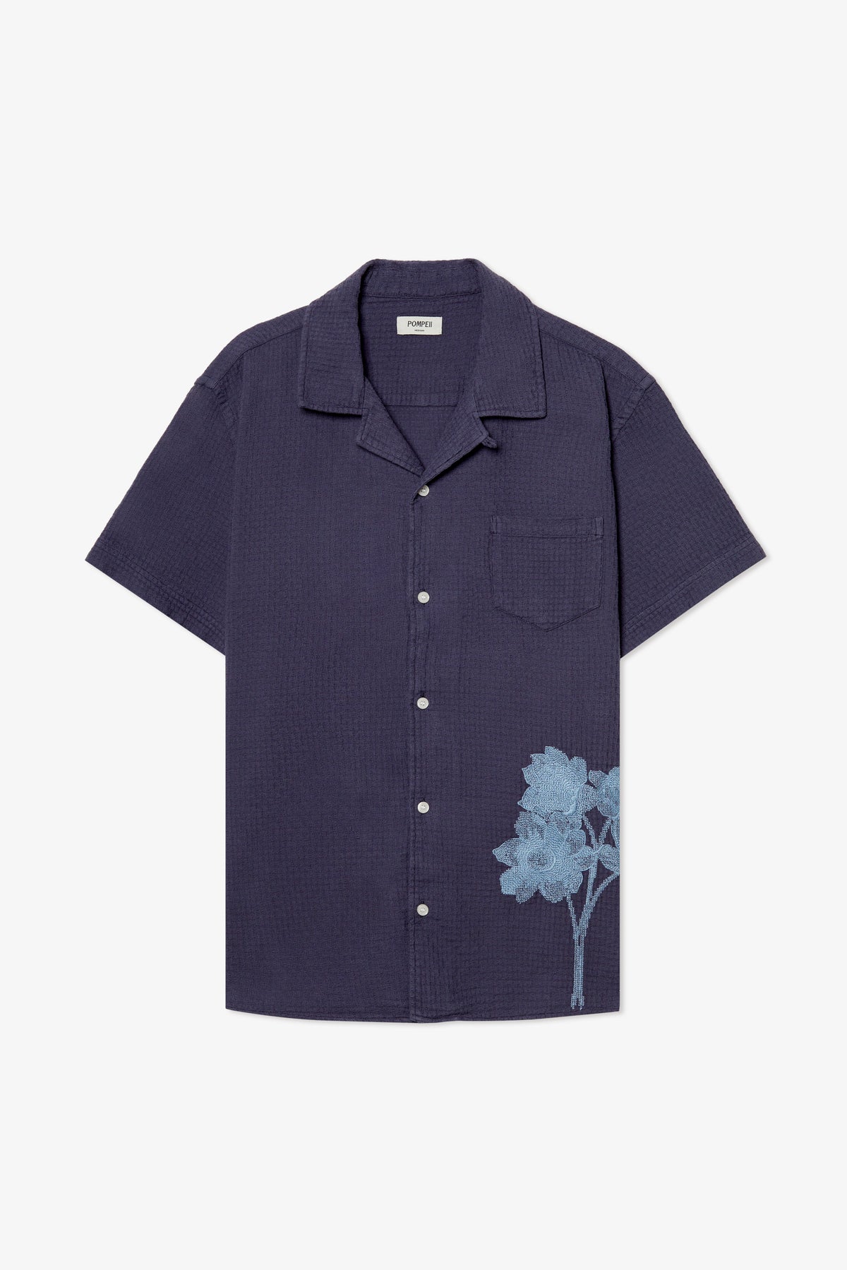 CAMISA GRÁFICA AZUL MARENGO