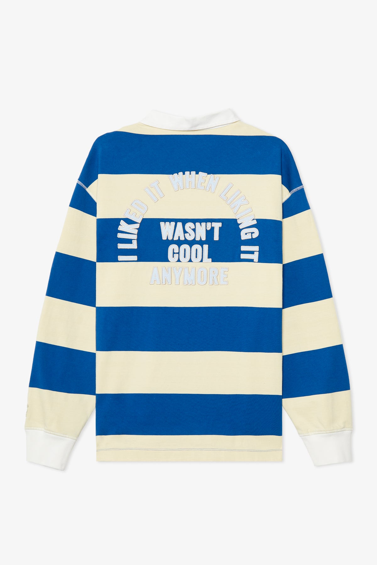 LEMON / AZURE STRIPED POLO SWEAT