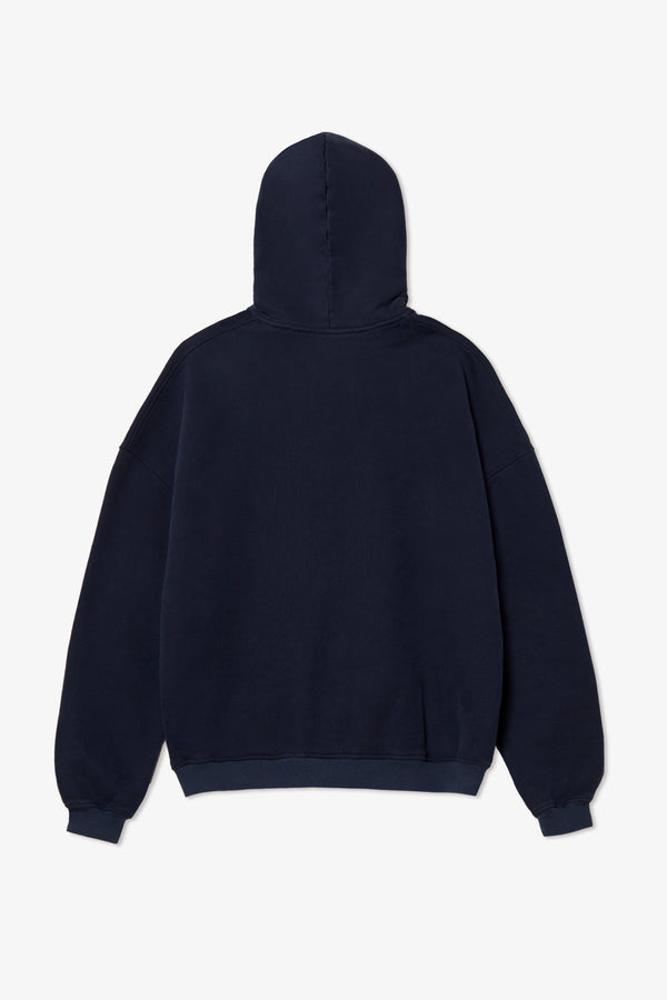 NAVY ZIPPED HOODIE