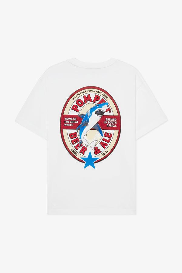 WHITE POMPEII BEER TEE