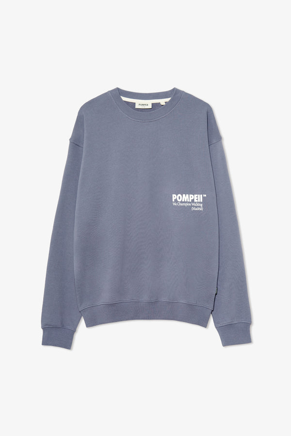 STEEL GREY LOGO CREWNECK SWEAT