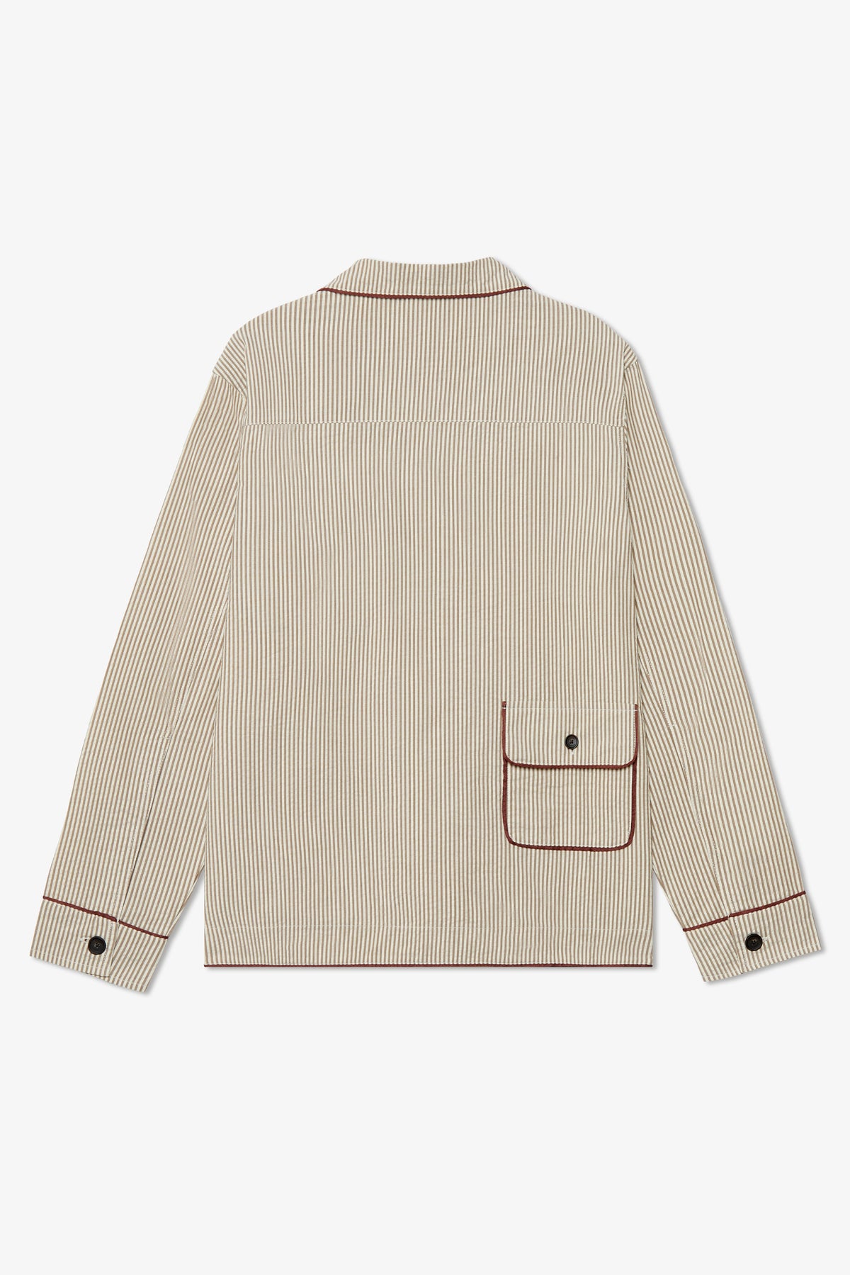 STRIPES STRUCTURED CREAM CHORE JACKET